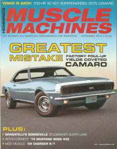 HEMMINGS MUSCLE MACHINES 2015 SEPT - BOSS 9, R2, SS396, JETSTAR 1